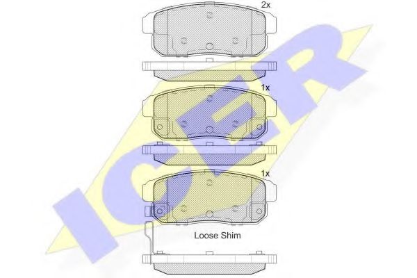 комплект спирачно феродо, дискови спирачки 181667