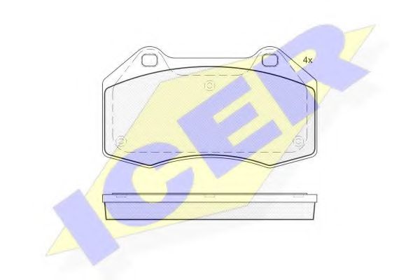 комплект спирачно феродо, дискови спирачки 181679