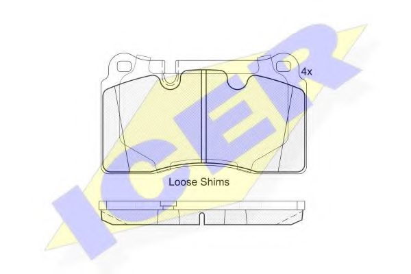 комплект спирачно феродо, дискови спирачки 181791