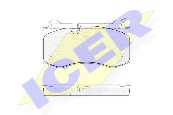 комплект спирачно феродо, дискови спирачки 181796