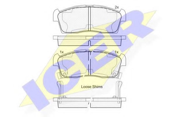 комплект спирачно феродо, дискови спирачки 181833-203
