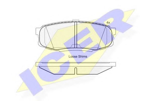 комплект спирачно феродо, дискови спирачки 181875