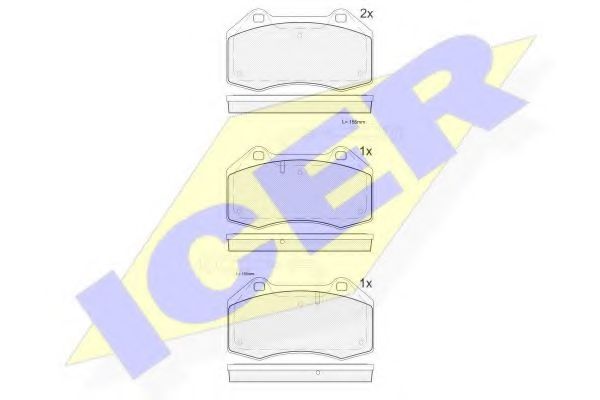комплект спирачно феродо, дискови спирачки 181879-203