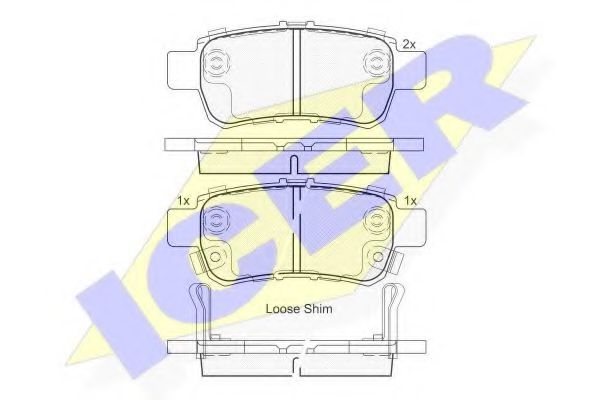 комплект спирачно феродо, дискови спирачки 181941