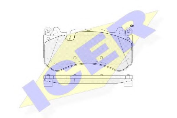 комплект спирачно феродо, дискови спирачки 182079