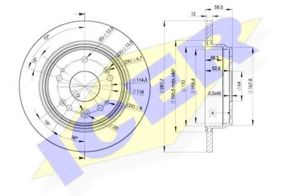 спирачен диск 78BD1706-2