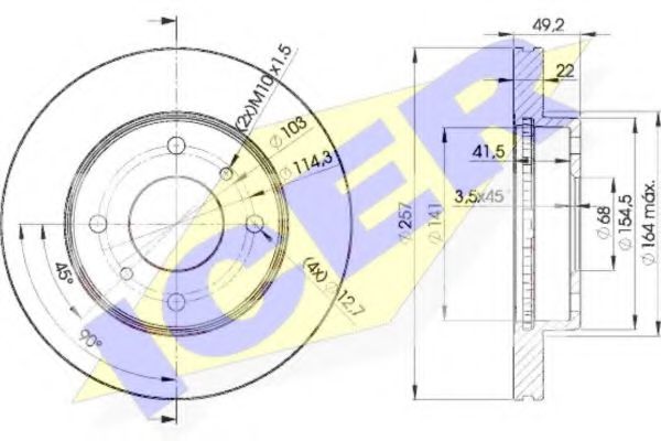 спирачен диск 78BD7101-2
