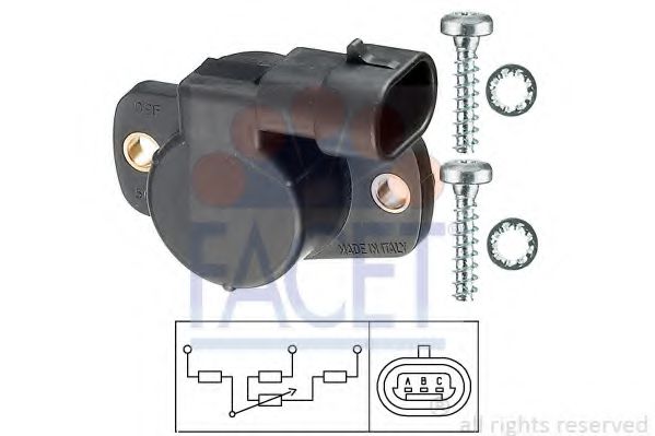 датчик, положение на дроселовата клапа