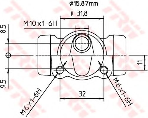 спирачно цилиндърче на колелото BWB139