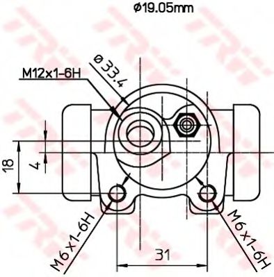 спирачно цилиндърче на колелото BWD115