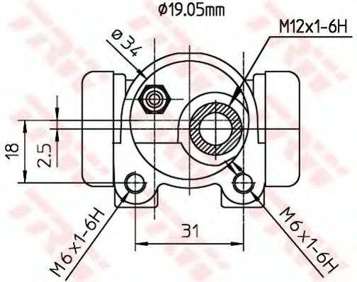 спирачно цилиндърче на колелото BWD133