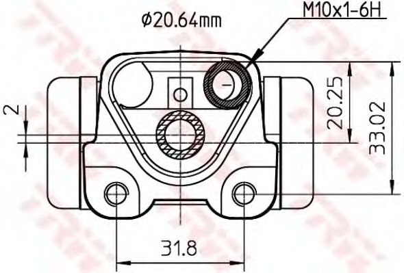 спирачно цилиндърче на колелото BWF292