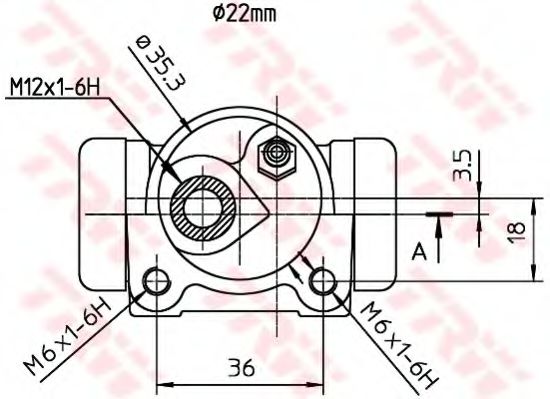спирачно цилиндърче на колелото BWH187