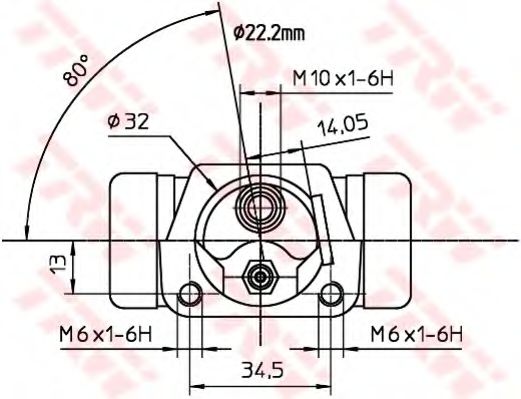 спирачно цилиндърче на колелото BWH231