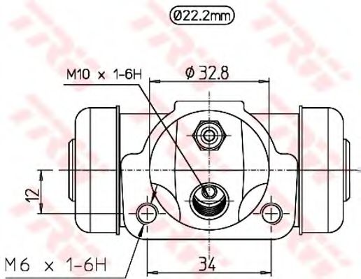 спирачно цилиндърче на колелото BWH296
