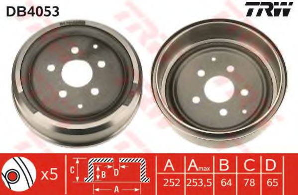 спирачен барабан DB4053
