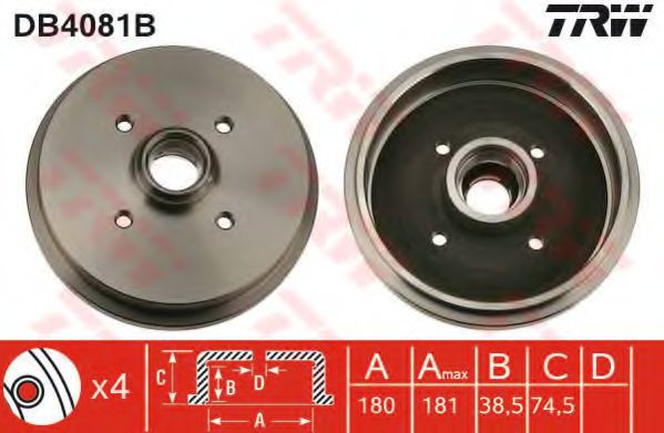 спирачен барабан DB4081B