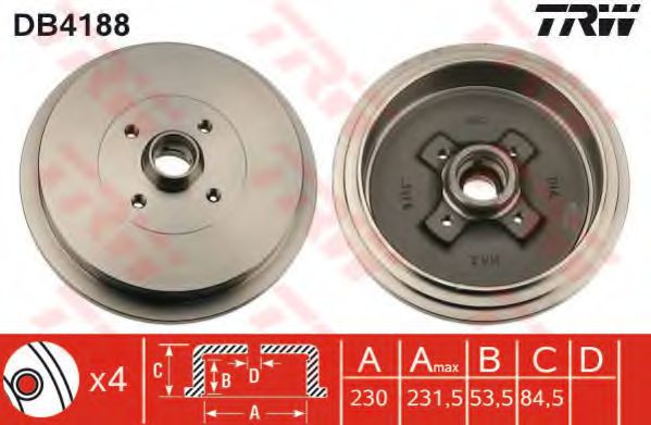 спирачен барабан DB4188