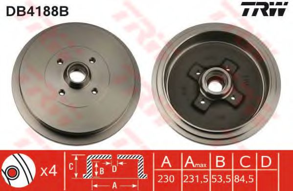 спирачен барабан DB4188B