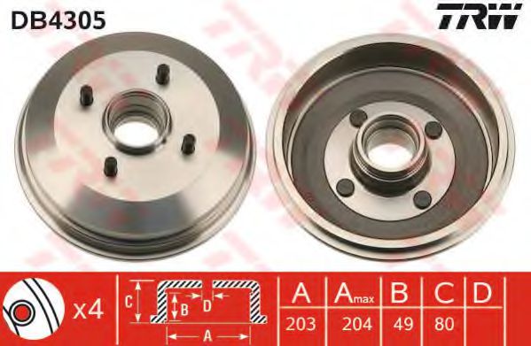 спирачен барабан DB4305