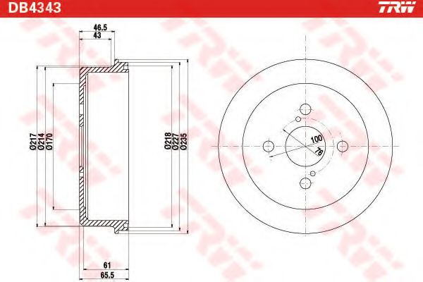 спирачен барабан DB4343