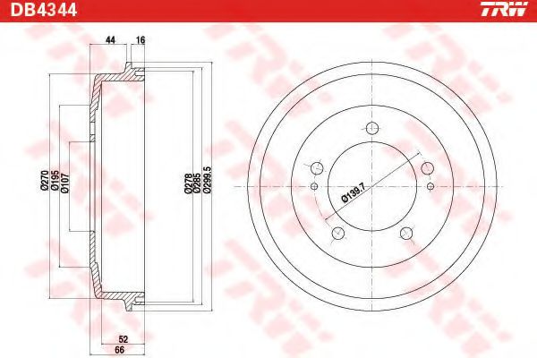спирачен барабан DB4344
