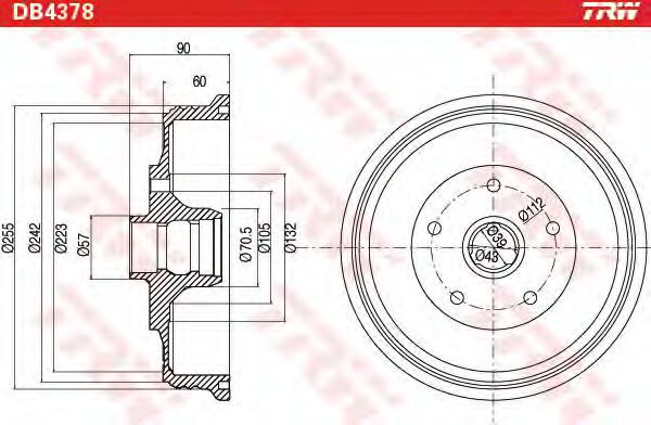 спирачен барабан DB4378