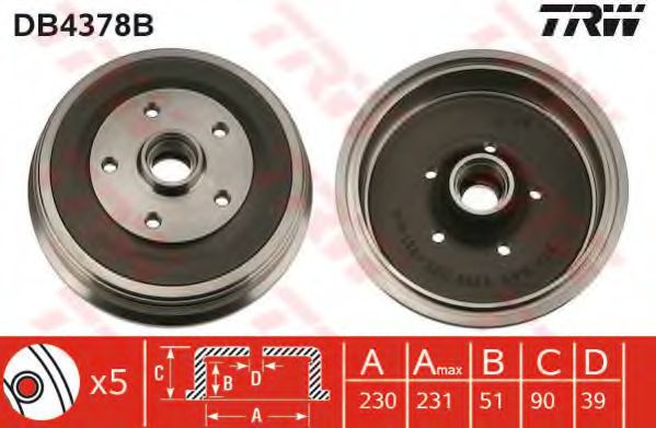 спирачен барабан DB4378B