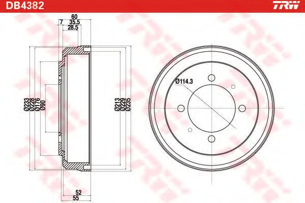 спирачен барабан DB4382