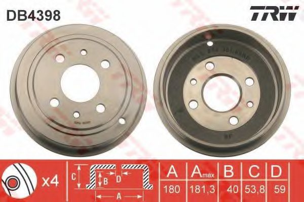 спирачен барабан DB4398