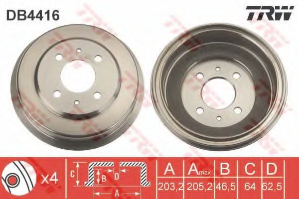 спирачен барабан DB4416