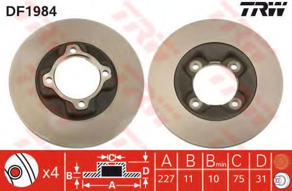 спирачен диск DF1984
