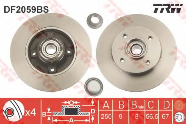 спирачен диск DF2059BS