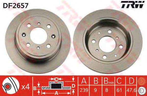спирачен диск DF2657