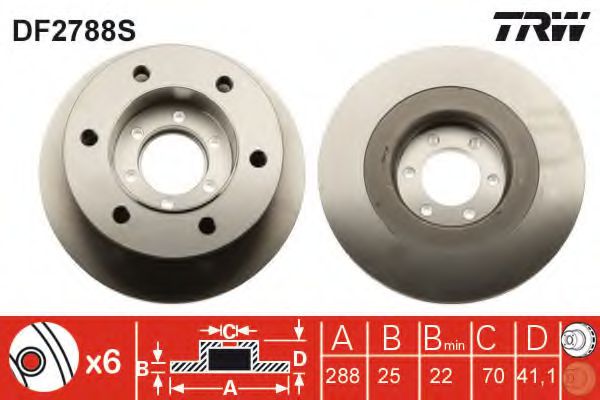 спирачен диск DF2788S