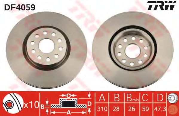 спирачен диск DF4059