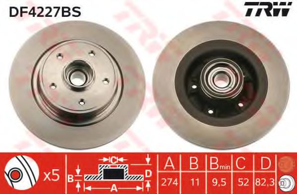 спирачен диск DF4227BS