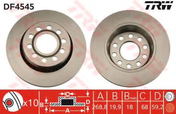 спирачен диск DF4545