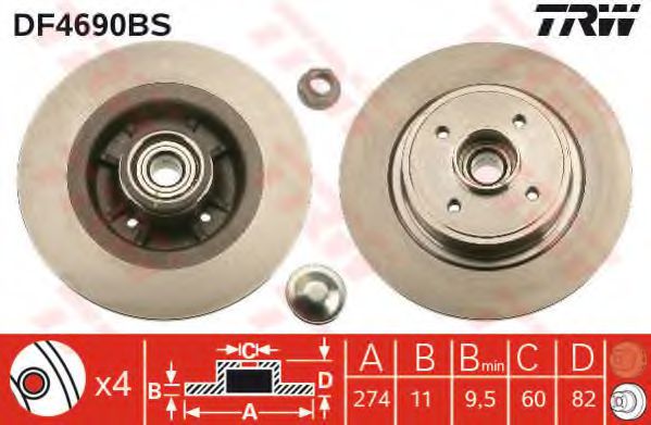 спирачен диск DF4690BS