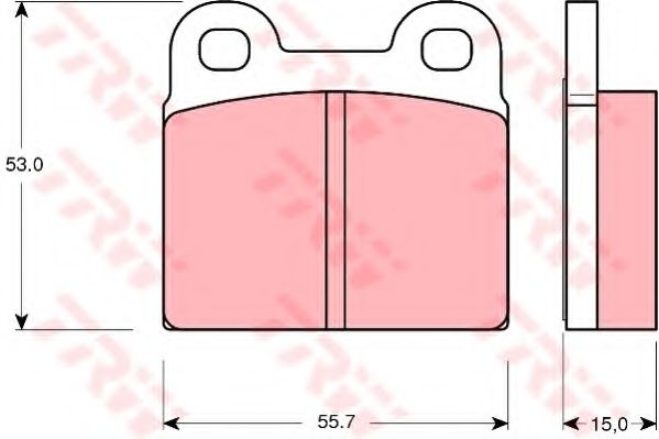 комплект спирачно феродо, дискови спирачки