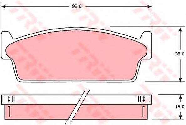 комплект спирачно феродо, дискови спирачки