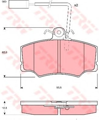 комплект спирачно феродо, дискови спирачки