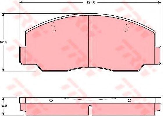 комплект спирачно феродо, дискови спирачки GDB1096