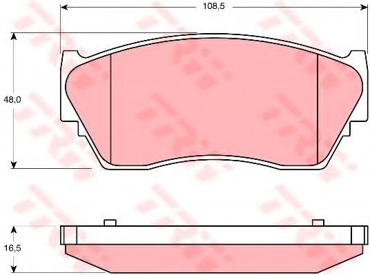 комплект спирачно феродо, дискови спирачки GDB1170