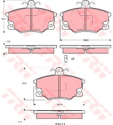 комплект спирачно феродо, дискови спирачки