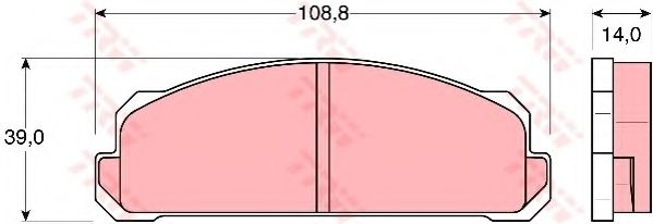 комплект спирачно феродо, дискови спирачки GDB123