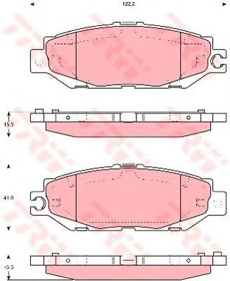 комплект спирачно феродо, дискови спирачки