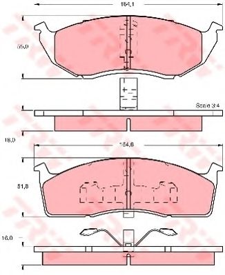 комплект спирачно феродо, дискови спирачки