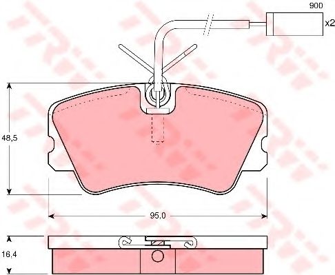 комплект спирачно феродо, дискови спирачки