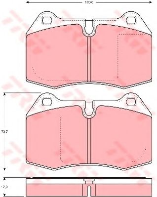 комплект спирачно феродо, дискови спирачки